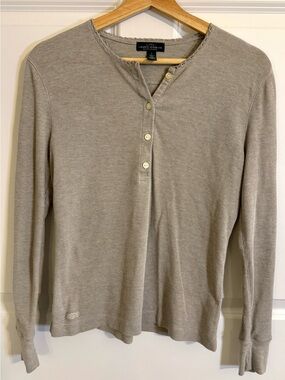Lauren Ralph Lauren waffle knit Henley top.